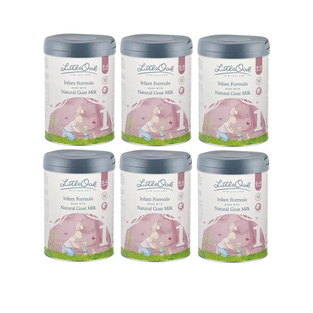 紐西蘭LittleOak 天然羊奶嬰兒配方奶粉 第一階段 800g*6瓶