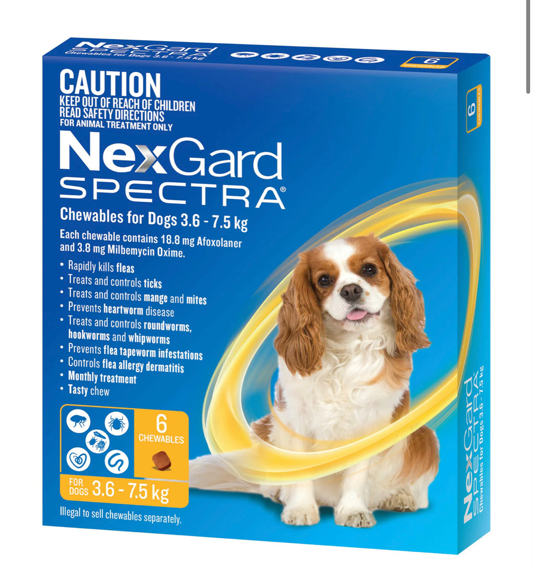 澳洲NexGard Sprctra 3.6-7.5Kg 6個裝