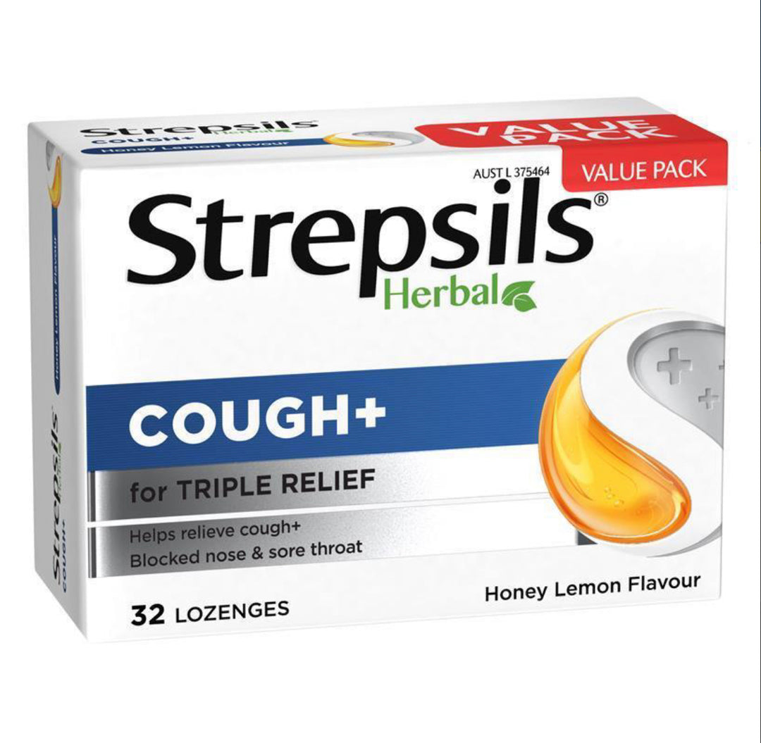 澳洲Strepsils草藥止咳片蜂蜜檸檬32顆