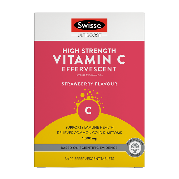 澳洲Swisse Ultiboost 高濃度維他命 C 發泡錠 60錠 效期09/2026
