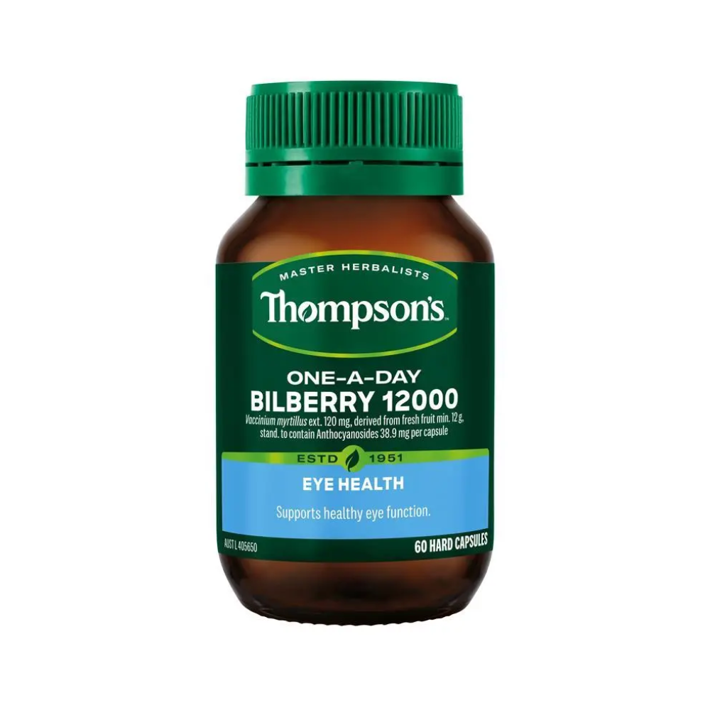 紐西蘭Thompson's湯普森每日一片越橘藍莓膠囊 12000mg 60粒