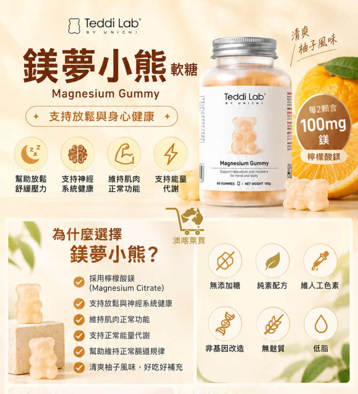新品2瓶優惠-澳洲 Teddi Lab® 鎂夢小熊軟糖 粒