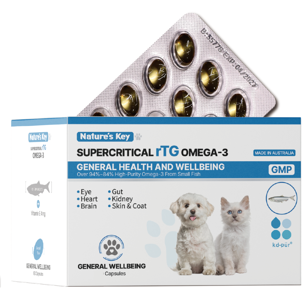 澳洲Nature’s Key rTG Omega-3 寵物貓狗 90粒