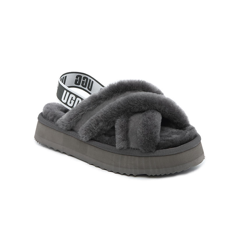 澳洲DK UGG Daffy毛絨拖鞋 灰色