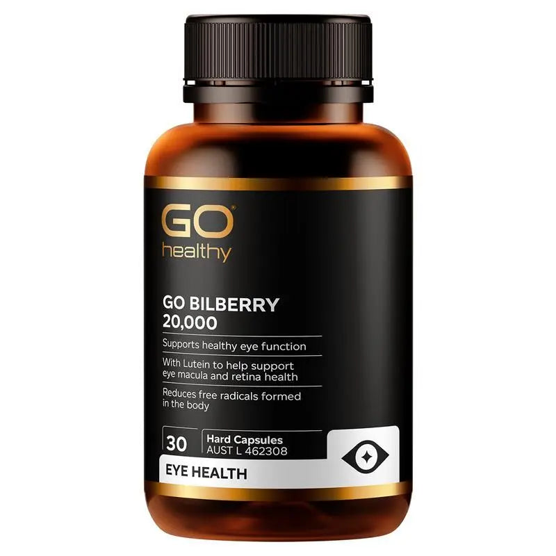 紐西蘭Go Healthy高含量越橘藍莓護眼20000mg 30粒（素食膠囊）