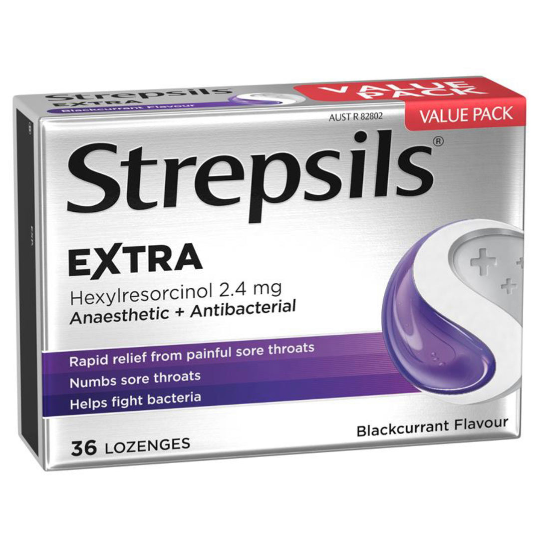 Strepsils 喉嚨含片 接骨木口味 強效配方36粒