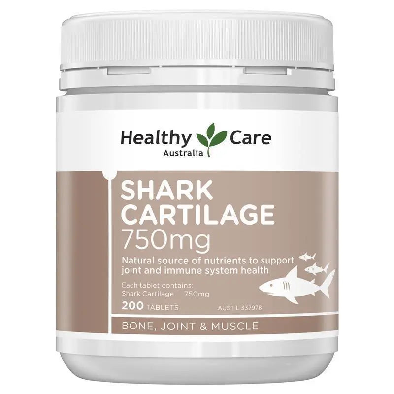 【本期特價至10/11】澳洲Healthy Care 鯊魚軟骨 750mg 200粒