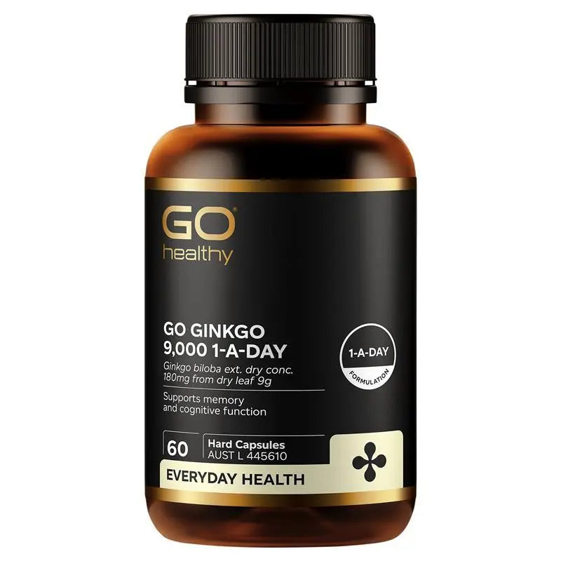 紐西蘭GO Healthy銀杏 9000+ 60 粒 (素膠囊) 效期11/2027