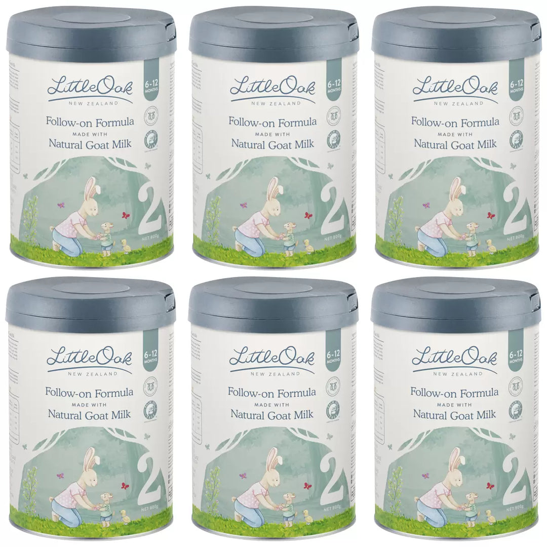 現貨-紐西蘭LittleOak 天然羊奶嬰兒配方奶粉第二階段800g*6瓶– 澳喀萊買