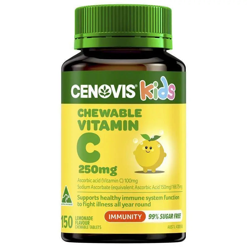 澳洲Cenovis維他命C咀嚼錠 250mg 150粒 草莓/檸檬