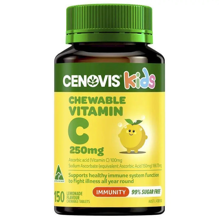 澳洲Cenovis維他命C咀嚼錠 250mg 150粒 草莓/檸檬