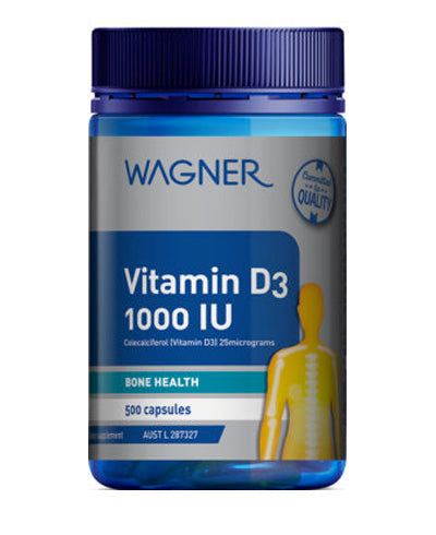 【限時大特價至10/25】澳洲Wagner維他命D3 1000IU 500粒