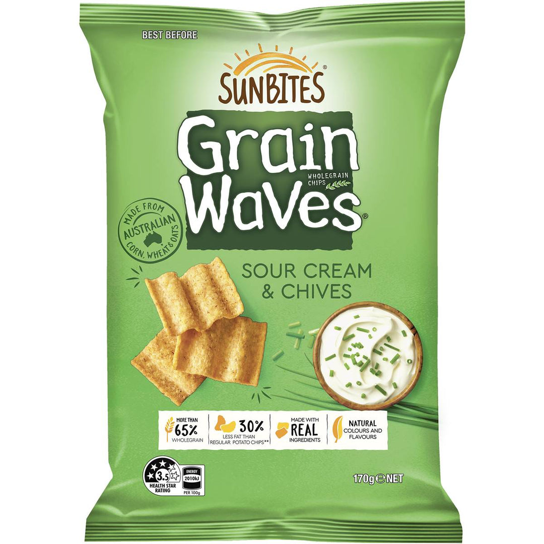 澳洲Grain Waves穀物波浪餅170g 綠蔥酸奶 效期不足1年以超市架上為主
