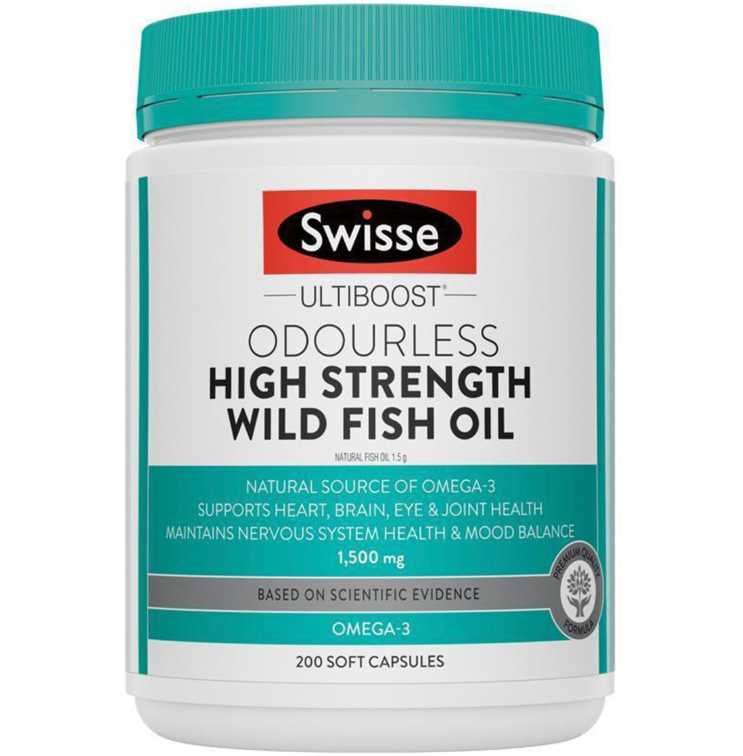 澳洲Swisse無腥味魚油1500mg 200粒