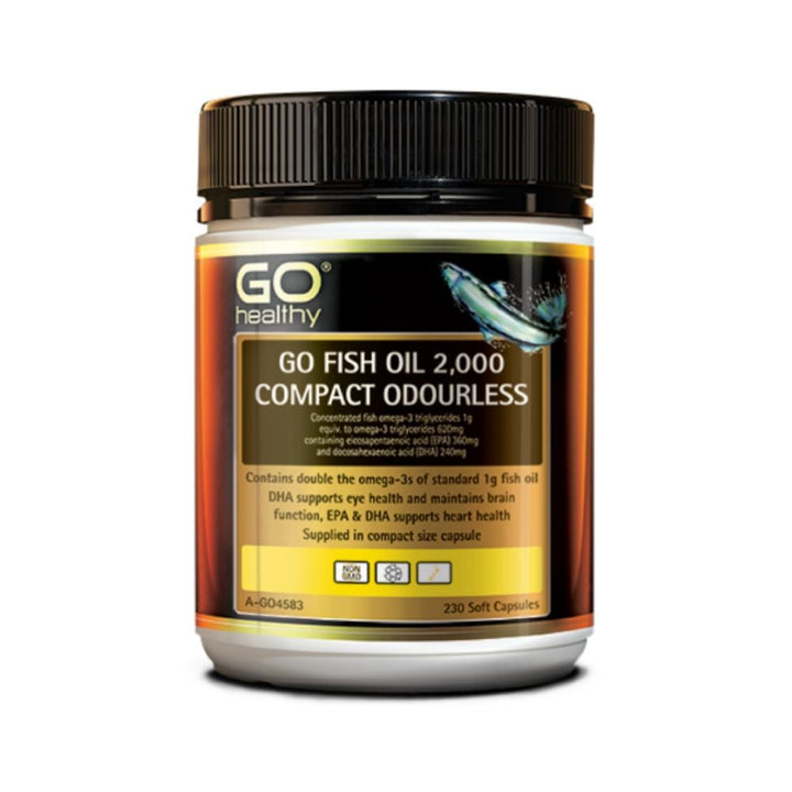 【2瓶優惠中】紐西蘭Go Healthy高含量雙倍濃縮魚油2000 230粒 效期07/2027