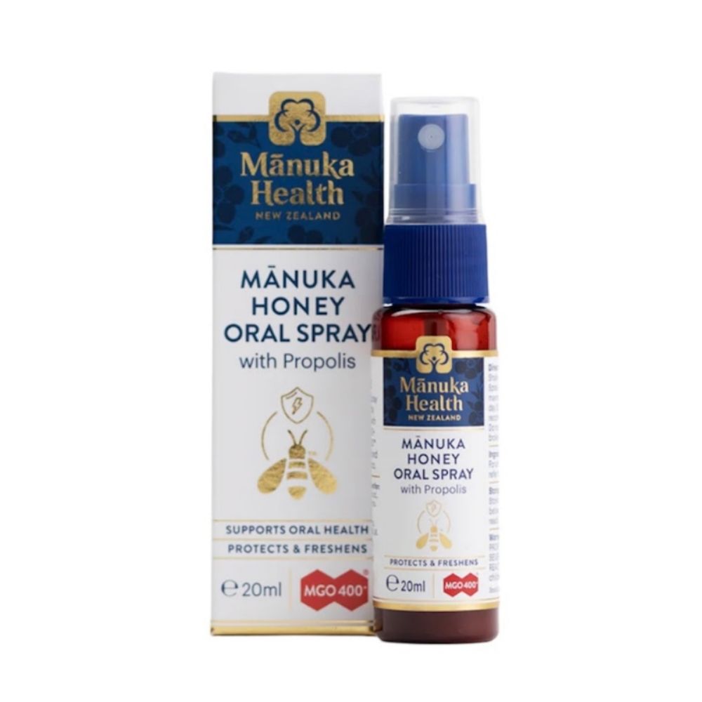 【出清特價】紐西蘭Manuka Health麥盧卡蜂蜜蜂膠噴霧MGO400+ 20ml 效期09/2024